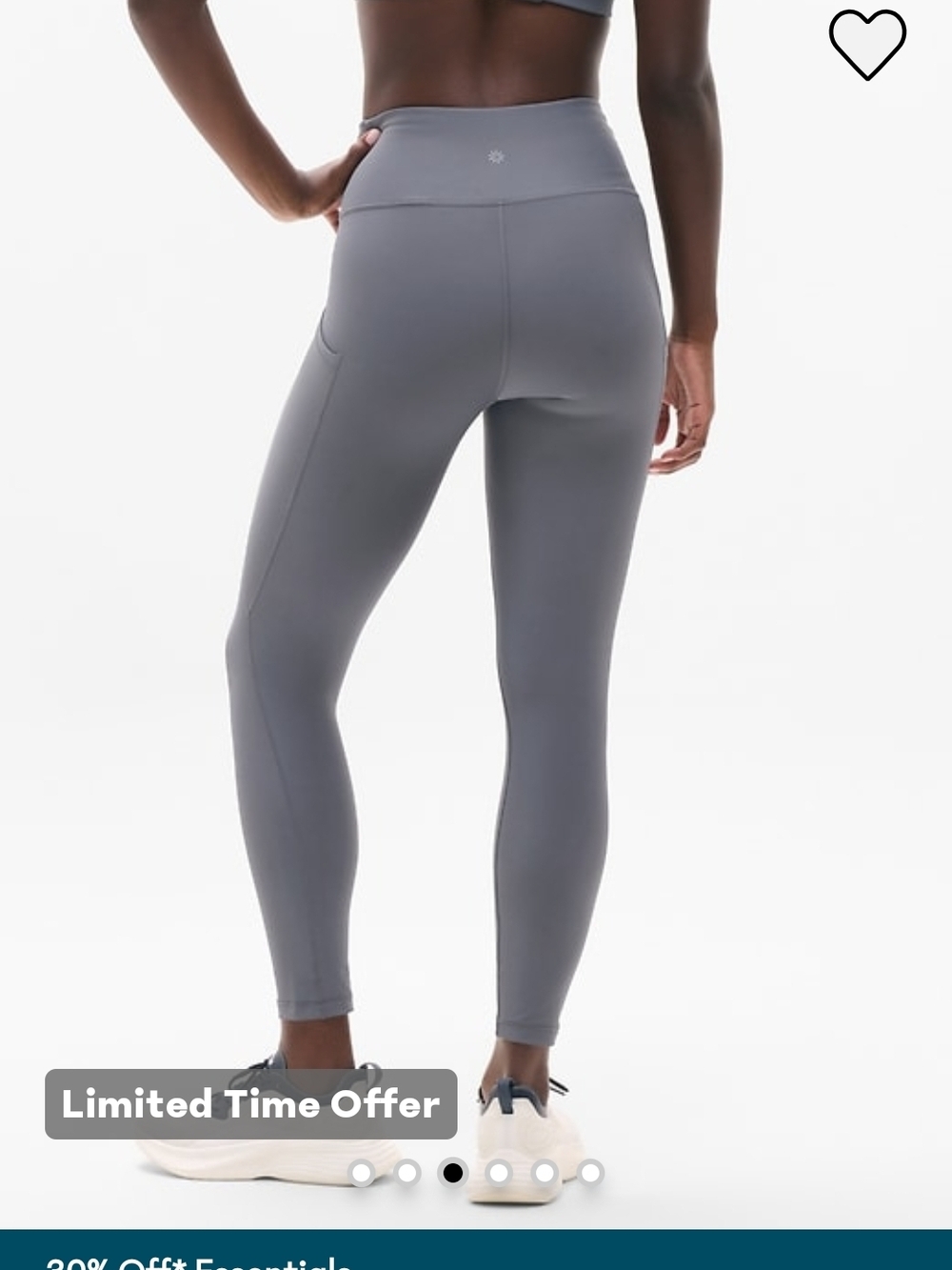 Athleta High-Rise Slate Grey Performance Leggings
